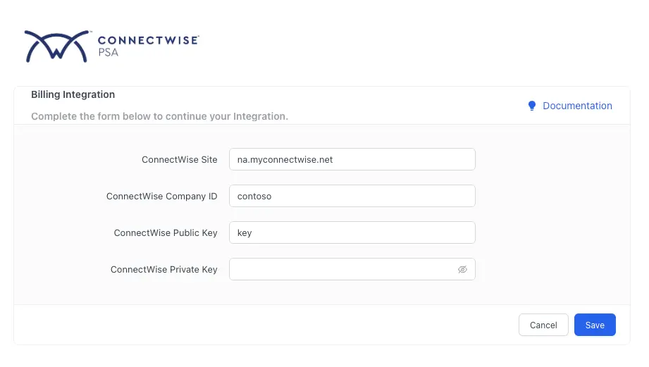 PSA integration dashboard