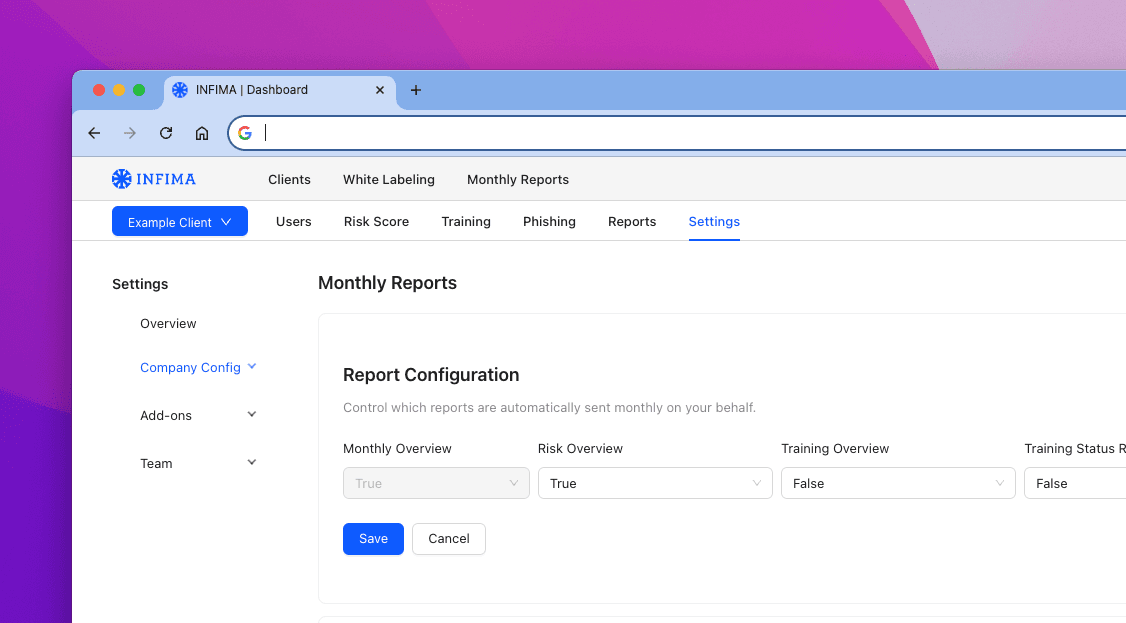 Customize Monthly Report Content