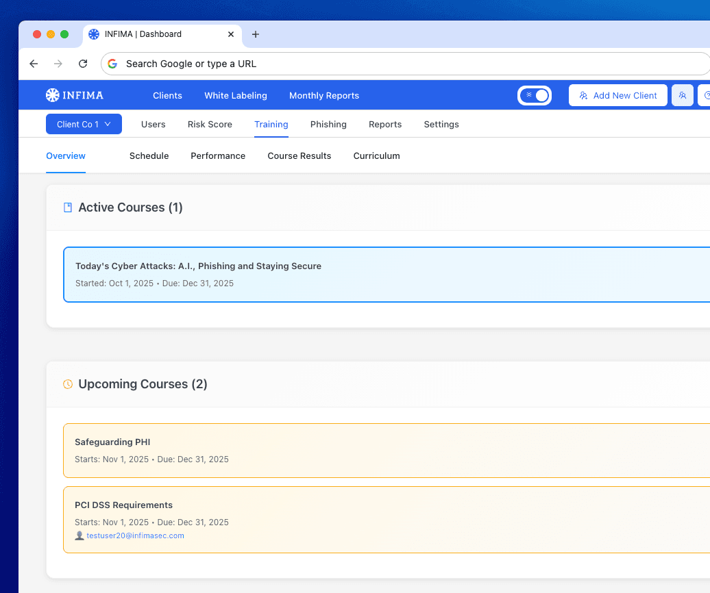 Enhanced Training Administration
